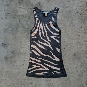 Zebra Print Sourpuss Tank Top